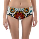 Baatik Print  Reversible Mid-Waist Bikini Bottoms View3