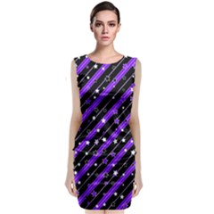 Christmas Paper Star Texture Sleeveless Velvet Midi Dress by Vaneshart