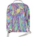 Feathers Pattern Double Compartment Backpack View3