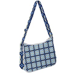 Pattern Design Art Scrapbooking Geometric Cubes Zip Up Shoulder Bag by Vaneshart