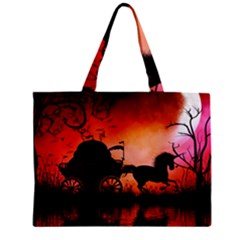 Drive In The Night By Carriage Zipper Mini Tote Bag by FantasyWorld7