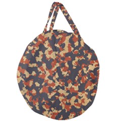 Aged Red, White, And Blue Camo Giant Round Zipper Tote by McCallaCoultureArmyShop