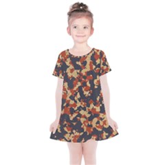 Aged Red, White, And Blue Camo Kids  Simple Cotton Dress by McCallaCoultureArmyShop