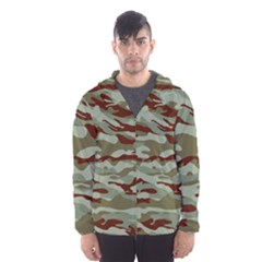 Brown And Green Camo Men s Hooded Windbreaker by McCallaCoultureArmyShop