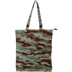 Brown And Green Camo Double Zip Up Tote Bag by McCallaCoultureArmyShop