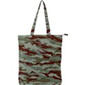 Brown and Green Camo Double Zip Up Tote Bag View1