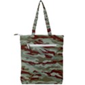 Brown and Green Camo Double Zip Up Tote Bag View2