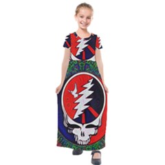 Grateful Dead Kids  Short Sleeve Maxi Dress by Sapixe