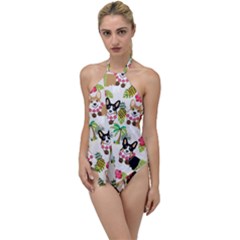 Corgis Hula Pattern Go With The Flow One Piece Swimsuit by Sapixe