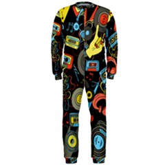 Music Pattern Onepiece Jumpsuit (men)  by Sapixe