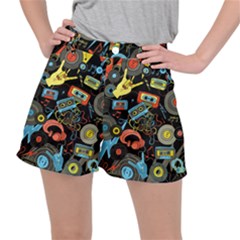 Music Pattern Ripstop Shorts by Sapixe