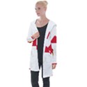 Monaco Country Europe Flag Borders Longline Hooded Cardigan View1