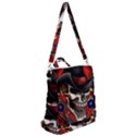 Confederate Flag Usa America United States Csa Civil War Rebel Dixie Military Poster Skull Crossbody Backpack View2