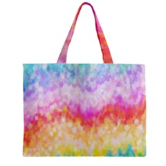 Rainbow Pontilism Background Zipper Mini Tote Bag by Sapixe