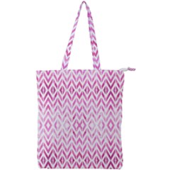 Chevrons Abstrait Rose Double Zip Up Tote Bag by kcreatif