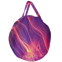 Abstrait Lumière Giant Round Zipper Tote by kcreatif