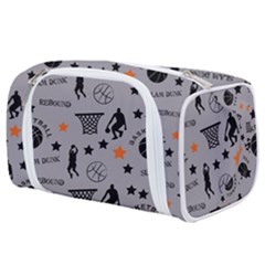 Slam Dunk Basketball Gray Toiletries Pouch by mccallacoulturesports