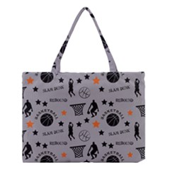 Slam Dunk Basketball Gray Medium Tote Bag by mccallacoulturesports