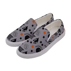 Slam Dunk Basketball Gray Women s Canvas Slip Ons by mccallacoulturesports