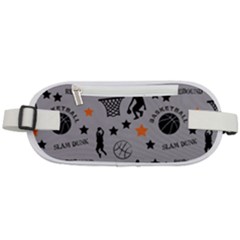 Slam Dunk Basketball Gray Rounded Waist Pouch by mccallacoulturesports