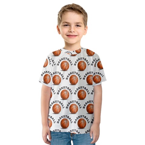 Orange Basketballs Kids  Sport Mesh Tee by mccallacoulturesports