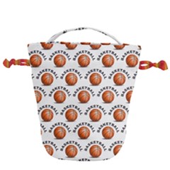 Orange Basketballs Drawstring Bucket Bag by mccallacoulturesports