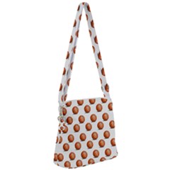 Orange Basketballs Zipper Messenger Bag by mccallacoulturesports