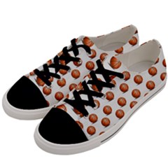 Orange Basketballs Men s Low Top Canvas Sneakers by mccallacoulturesports