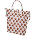 Orange Basketballs Buckle Top Tote Bag View2