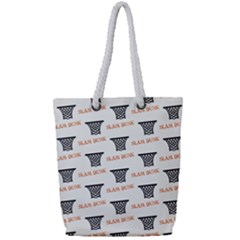 Slam Dunk Baskelball Baskets Full Print Rope Handle Tote (small) by mccallacoulturesports