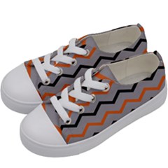 Basketball Thin Chevron Kids  Low Top Canvas Sneakers by mccallacoulturesports