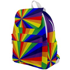 Rainbow Pattern Top Flap Backpack by designsbymallika