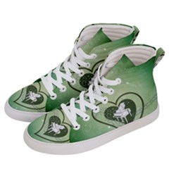 Music, Piano On A Heart Men s Hi-top Skate Sneakers by FantasyWorld7