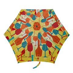 I Love Wine Mini Folding Umbrellas by designsbymallika