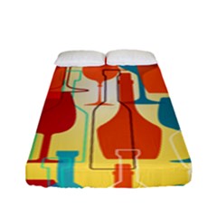 I Love Wine Fitted Sheet (full/ Double Size) by designsbymallika