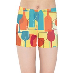 I Love Wine Kids  Sports Shorts by designsbymallika