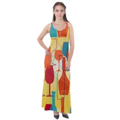 I Love Wine Sleeveless Velour Maxi Dress by designsbymallika