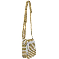 Golden Stripes Shoulder Strap Belt Bag by designsbymallika