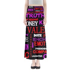 Love Friendship Friends Heart Full Length Maxi Skirt by HermanTelo