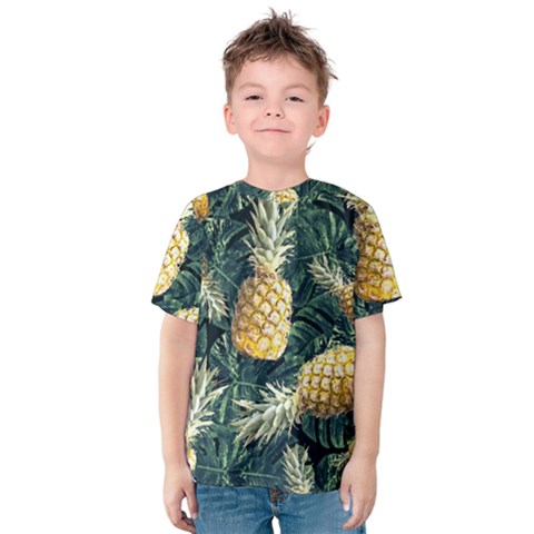 Pattern Ananas Tropical Kids  Cotton Tee by kcreatif