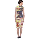 Multicolored Abstract Grunge Texture Print Classic Sleeveless Midi Dress View2