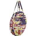 Multicolored Abstract Grunge Texture Print Giant Round Zipper Tote View3