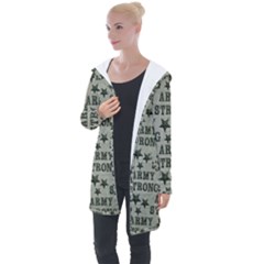 Army Stong Military Longline Hooded Cardigan by McCallaCoultureArmyShop