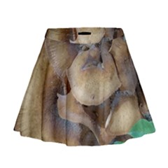 Close Up Mushroom Abstract Mini Flare Skirt by Fractalsandkaleidoscopes