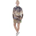 Close Up Mushroom Abstract Women s Long Sleeve Casual Dress View2