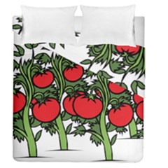 Tomato Garden Vine Plants Red Duvet Cover Double Side (queen Size) by HermanTelo