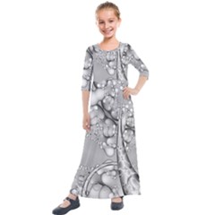 Illustrations Entwine Fractals Kids  Quarter Sleeve Maxi Dress by HermanTelo