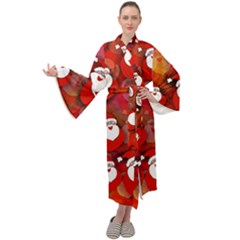 Santa Clause Maxi Velour Kimono by HermanTelo