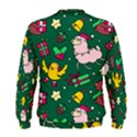 Funny Decoration Christmas Pattern Background Men s Sweatshirt View2