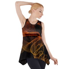 Circle Fractals Pattern Side Drop Tank Tunic by HermanTelo